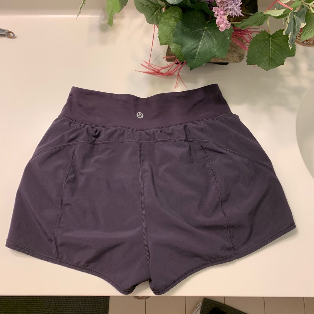 Lululemon high rise purple shorts 4